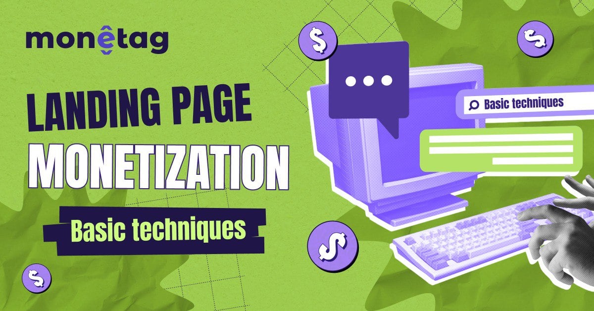 Monetag - landing page monetization setup with a single-page funnel turning clicks into revenue