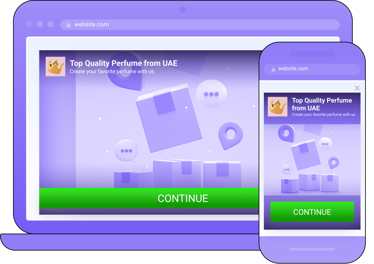Interstitial ads example